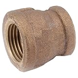 Threaded Reducing Red Brass Coupling-3/8X1/4 BRASS COUPLING (並行輸入品)