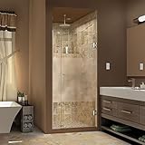 DreamLine Unidoor Plus 34 – 34 1 / 2 in。横幅、フレームレスHingedシャワードア、3 / 8 "ガラス、つや消しニッケル仕上げ