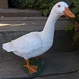 鳥の置物 アヒルの置物 ９５７１H とり トリ ガーデン オーナメント オブジェ 雑貨 インテリア 庭 ガーデニング リアル ディスプレィ あひる