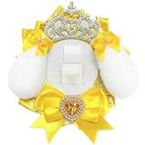 [efShop] 缶バッジ用 ロゼット【うさ耳】痛ロゼット デコ 痛バッグ 推し活 推しグッズ うさぎ 天使界隈 缶バッジ ケース 57mm 76mm (水色, ドロップ)