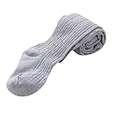 キッズ ニットタイツ 選べる11色 足付き 子供タイツ hibote ライトグレー L/120-140CM