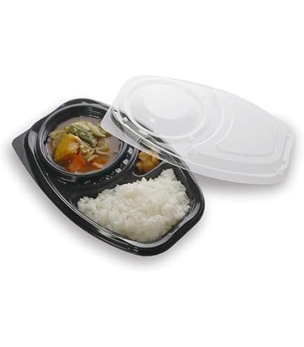 Amazon.co.jp: Zxyler 使い捨て食品保存容器 蓋付き 角型 フード