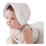 naovio Baby Girls Sun保護夏コットン帽子キャップwithレースボンネット カラー: ホワイト
