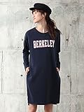 Angeliebe エンジェリーベ マタニティ ワンピース 授乳口付き 裏起毛 カレッジロゴ ワンピ 妊婦服 産前 産後 長袖 M ～ L ネイビー 22075 22075202