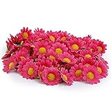 100個人工花卸売フェイク花ヘッドGerbera DaisyシルクフラワーヘッドひまわりSun Flower Heads forウェディングパーティー花デコレーションホームD ¡ § ?Cor Flo