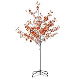 LED もみじ立ち木ライト レッド 造花 ディスプレイ
