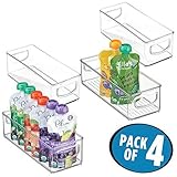 mDesign kitchenbinzbstmilk Pack of 4 クリア 7108MDB