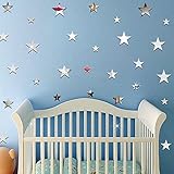 ufengke 20-pcs 3d Star DIYミラー効果壁飾り、子供の部屋保育園ファッションデザインアートホーム装飾 LEPAZC3099
