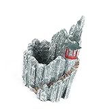 OUNONA フェイクマウンテンマルチミートフラワーポットスモールレジン植物のない装飾のためのマルチ肉プラッター（グレー）