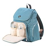 Sunvenoベビーおむつバッグ旅行リュックサックおむつバッグミイラバックパック (レーキブルー)