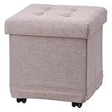 不二貿易(Fujiboeki) スツール ベージュ 幅38cm 折りたたみ可能 収納 ベルク 51300