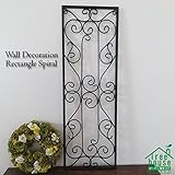 渦巻き模様が綺麗なアイアンのウォールデコ。ウォールデコ レクタングルスパイラル　62833