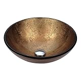 anzzi ls-az293 Posh 16 – 1 / 2 "ガラスVesselバスルームシンク – ポップアップ排水、含ま LS-AZ293