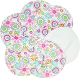 Imsevimse Lot de 3 paires de coussinets d'allaitement Motif fleuri