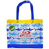 アスナロ（バッグ） トートバッグ 子供 プールバッグ ビニール サメ プリント PIKO 海F ブルー