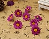 100個入り 造花 卸売 フェイクの花 ガーベラ デイジー シルクフラワー ひまわり ウェディングパーティーの飾りに インテリア雑貨として パープル B01FTIMQ5E