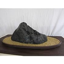 限定　ど迫力　重さ約5キロ　インテリアに最適　貴重　水石　山水石　山型　鑑賞石 水石 「玄海石」 盆石 天然石 観賞石 岩潟石 すいせき 台座付き