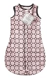 【並行輸入品】Swaddle Designs ジップミーサック 6~12ヶ月児 パステルピンク&ブラウンサークル ポリエステル100% SD-081PP