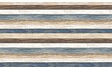 DECO SHEET 貼ってはがせる装飾シート 40cm×100cm スクラップウッド柄 DEC-06 B・ブルー