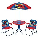 新しいばね2018 Spidermanスパイダーマンクラシックパティオセット:傘、テーブル& 2椅子再生