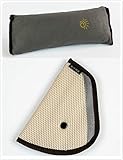 卸の店 シートベルト枕と調整パッド 2点セット　シートベルトカバー キッズ シートベルト 枕 カバー 子供 ドライブ カーグッズ (グレー)