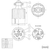アメリカン電機 3324R-L6 コードコネクタボディ 30A (定格:接地形2P 250V NEMA L6-30) (黒) NN