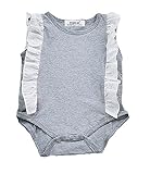 nico+(ニコプラス) ロンパース フリル付き ノースリーブ ベビー 服 グレー 70cm