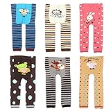 Ochine 6枚セット ロングパンツ 子供服 ベビー 綿95％以上 モンキーパンツ 可愛い柄 キッズ ベビー男の子・女の子用ズボン 伸縮性 おしゃれ カジュアル プレゼント