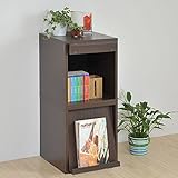 『スタッキングフラップ ボックス1P2個組(fr-051x2)』【JKP】ダークブラウン(#9898605)サイズ：幅37×奥行39(フラップ46)×高さ42cm【キューブボックス キューブBOX カラーボックス 収納家具 カラーボックス】