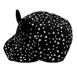 Lalang赤ちゃん野球キャップPalm BeaniesソフトキャップサンバイザーSun Hat Hat size 46cm adjustable brim 4.5cm ブラック