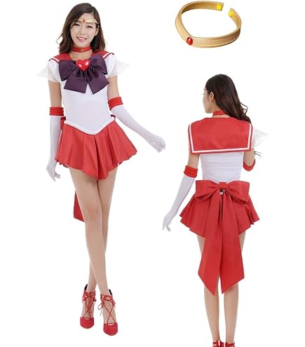 Amazon.co.jp: コスプレ衣装セーラーヴィーナスオレンジワンピース