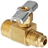 Eaton Weatherhead 6700 Brass Needle Valve, Flare Straightway, 1/4 Tube OD x 1/4 Male Pipe Thread by 