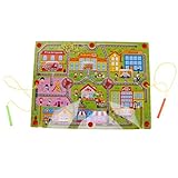 monkeyjack子HappyコミュニティMagnetic Maze教育玩具パズルゲームペンLabyrinth