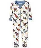 [ハットレイ] Hatley Kids ボーイズ Retro Rockets Footed Coverall (Infant) ワンピース Natural 3-6 Months [並行輸入品]
