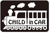 imoninn CHILD in car ステッカー　【マグネットタイプ】　No.19　汽車　（黒色）