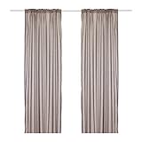 Ikea Torhild Sheer Curtains, 1 Pair, Light Brown [並行輸入品]