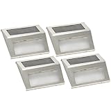 Subay　2　LED ソーラーライト防水 屋外照明/庭先/車道/階段/軒先/壁掛け/玄関用　4ライトセット