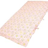 日本製 敷ふとんカバー ベビーサイズ 75×125cm 3ヶ所ヒモ付き 星ねこ柄/ピンク お昼寝布団カバー