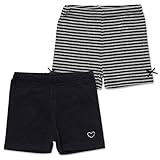 西松屋 [EFD] 2枚組1分丈オーバーパンツ（ハートワンポイント・ボーダー） 【100cm・110cm・120cm・130cm・140cm】　100