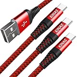 USB Type C ケーブル【3本セット 1.8M】タイプｃ充電ケーブル 高耐久 急速充電 高速データ転送 USB A to USB C