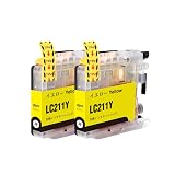 LC211Y互換インク イエロー２個セット ブラザー用 DCP-J963N DCP-J962N J762N J562N MFC-J880N J990DN/DWN J900DN/DWN J830DN/DWN J730DN/DWN 対応 (イエロー)