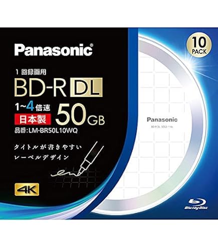 Amazon.co.jp: パナソニック ブルーレイディスク 日本製 録画用4倍速 