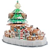 FINGOOO クリスマス 立体パズル 3D 景品 クラフト 工作 モデル 組み立て プレゼント 贈り物 雑貨 置物 DIY 説明書付き 6歳以上対象 (ハウス)