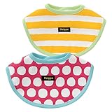 (チャックル) chuckle カラフルドット&ボーダーマジック式スタイ2枚組【よだれかけ・ビブ】 レッド サイズなし W8274-00-21