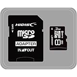 【Amazon.co.jp限定】HI DISC microSDHCカード Class10 8GB SD変換アダプター/プラケース付き(データ復旧サービス付き) ブラック