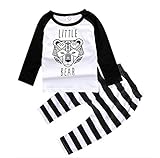 (ウォ２U)Woo2u 子供服 男の子 赤ちゃん ベビー キッズ 春秋 ストライプ 可愛い 獅子柄 長袖 スウェット ジャージ 上着 シャツ ロング丈パンツ カジュアル ズボン トレーナー 上下セット