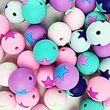 [マミマミホーム] DIY ママ授乳ジュエリー作りアクセサリー 歯がためシリコーンビーズ 星 三十個セット