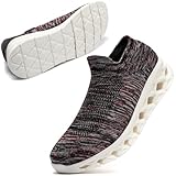 [MERPHINE] スニーカー 紐なし履き 大人 メンズ ウォーキングシューズ 室内 シューズ メッシュ 軽量 歩きやすい 靴 通勤 立ち