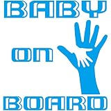 14色 BABY ON BOARD 親子 HAND ステッカー【BABY IN CAR 男の子 女の子 HAND】 (ライトブルー)