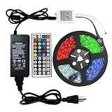 WenTop 32.8ft(10M) Led light Strip Kit 24V UL Listed Power Supply 5050 RGB 300LEDs Color Changing No